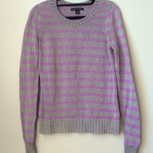 Banana republic striped sweater: purple, silver